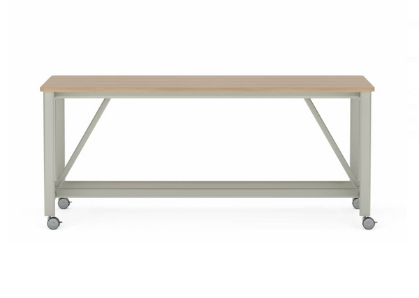 Collaborative Spaces™ 36"H Large Collaboration Table with Small Radius & Casters - 96"W x 48"D