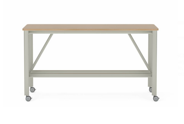 Collaborative Spaces™ 42"H Large Collaboration Table with Small Radius & Casters - 84"W x 48"D