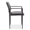 Levy Guest Stack Chair with Arms and Black Frame