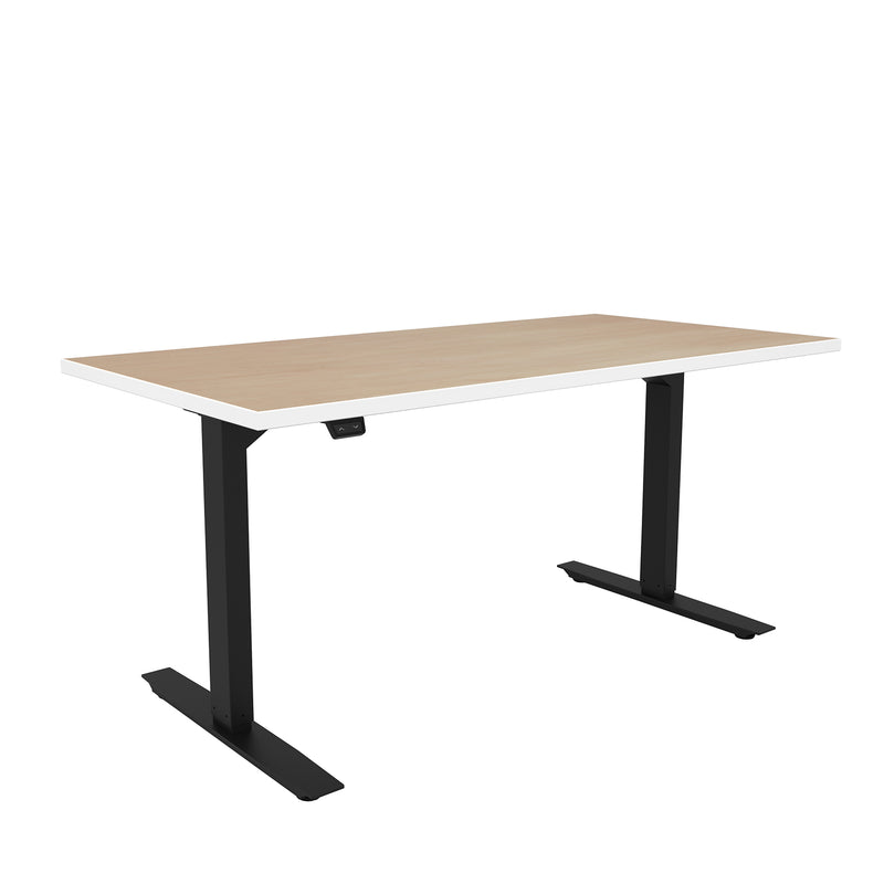 ML-Series Height-Adjustable Table, 30x60 Laminate Top, 2-Stage/2-Leg Base