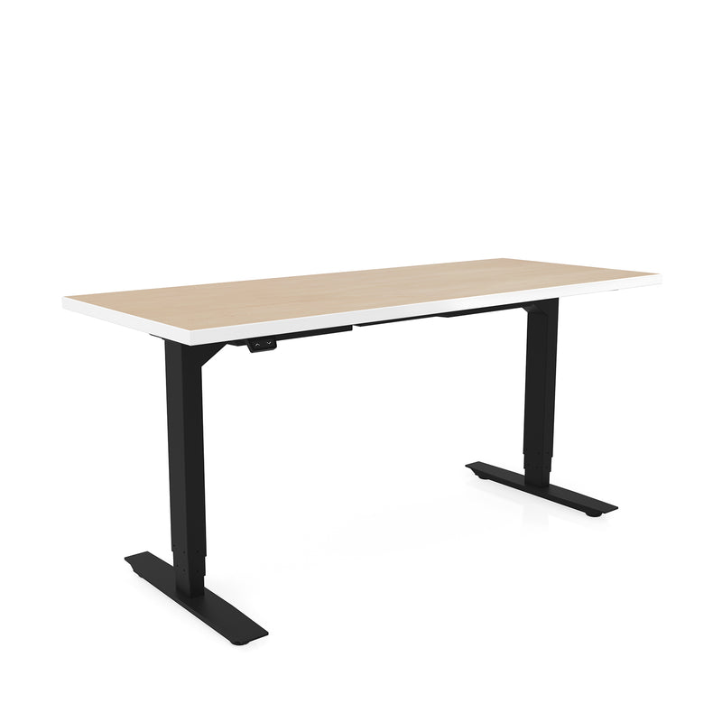 ML-Series Height-Adjustable Table, 24x60 Laminate Top, 3-Stage/2-Leg Base