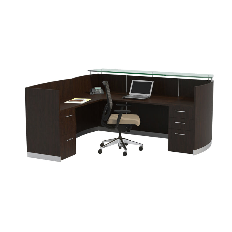 Medina™ Reception Station with Return, B/B/F & F/F Pedestals