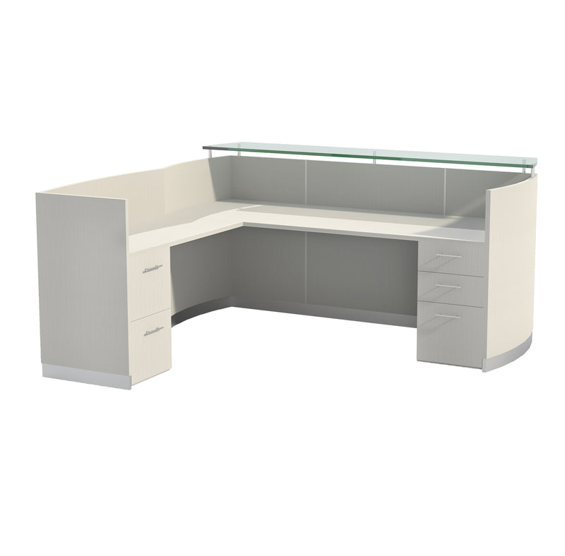 Medina™ Reception Station with Return, B/B/F & F/F Pedestals