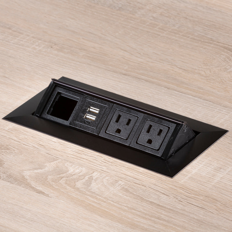 Power Module – 2 Power Outlets, 1 Data Outlet, USB Power