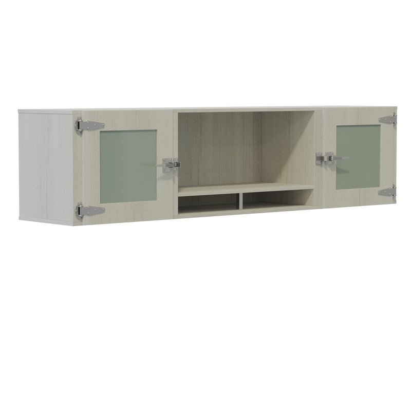 Mirella™ 72” Wall-Mounted Hutch with Glass Doors