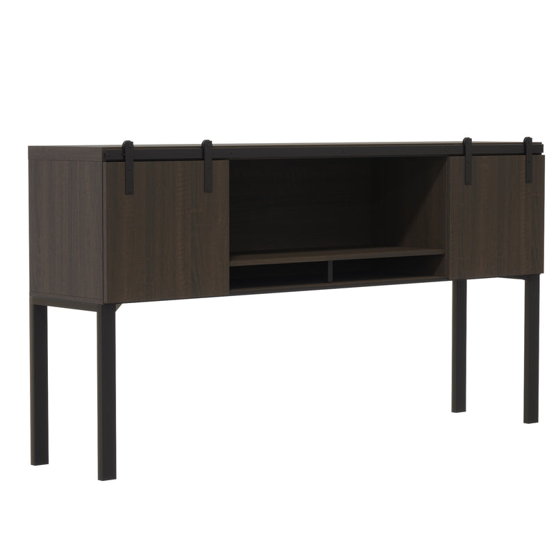 Mirella™ 72” Hutch with Sliding Wood Doors