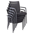 CoolMesh Mesh Back Stacking Chair with Fabric Seat