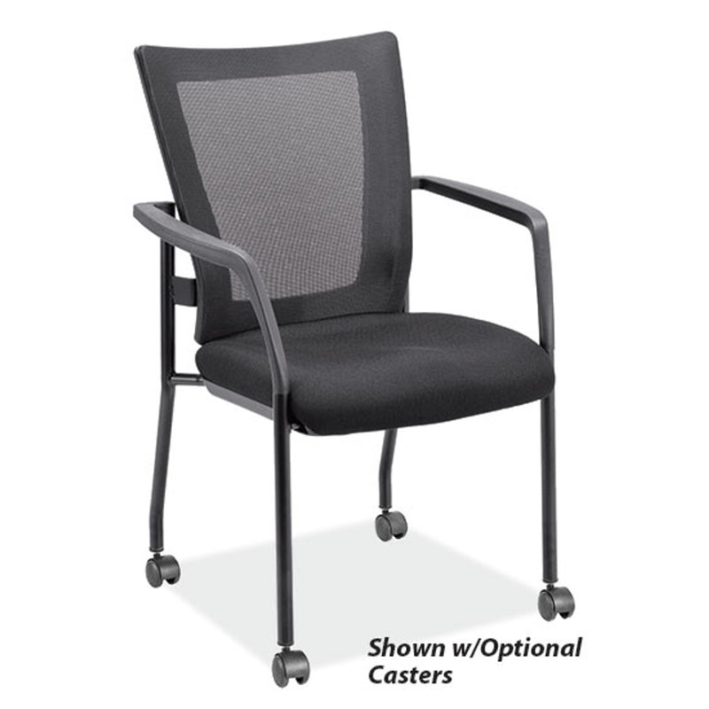CoolMesh Mesh Back Stacking Chair with Fabric Seat