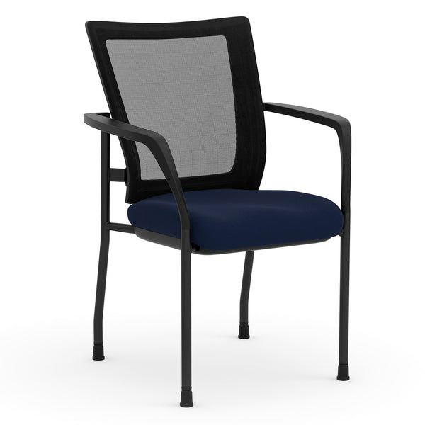 CoolMesh Mesh Back Stacking Chair with Fabric Seat