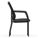 CoolMesh Mesh Back Stacking Chair with Fabric Seat