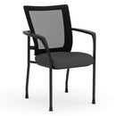CoolMesh Mesh Back Stacking Chair with Fabric Seat