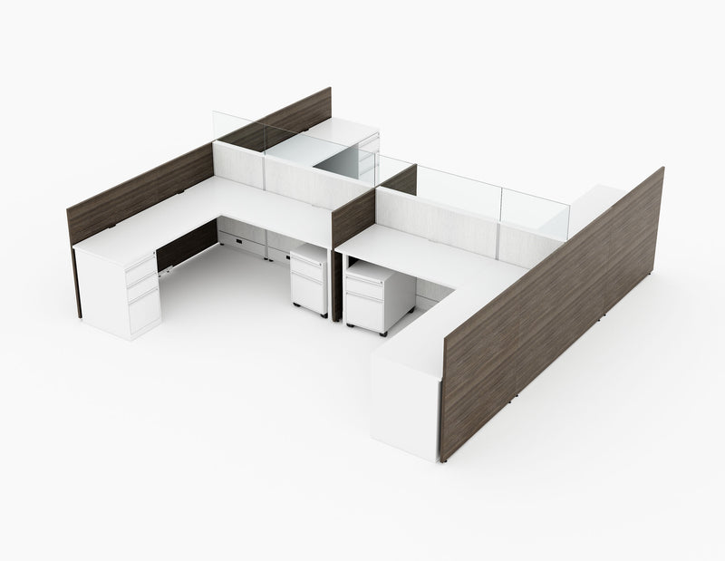 Compile 4 Person 54"H 6' x 6' Workstation Typical