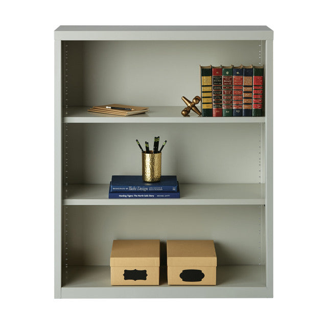 OS 42" High 3 Shelf Metal Bookcase