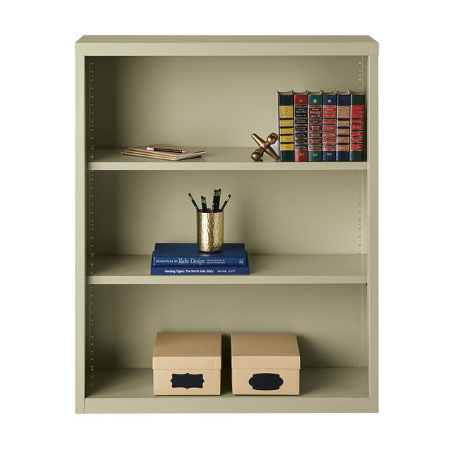 OS 42" High 3 Shelf Metal Bookcase