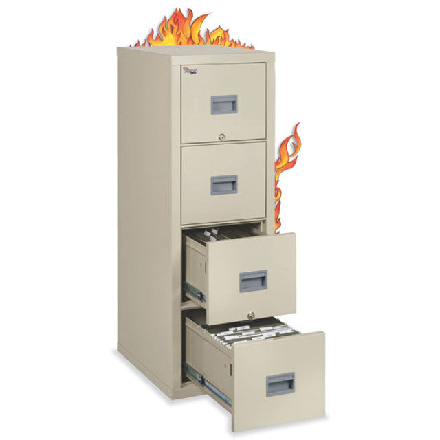 OS 4 Drawer Fireproof Letter File Cabinet