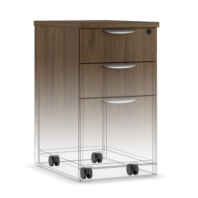 OS Laminate Modern 3-Drawer Mobile File Cabinet with Locking System