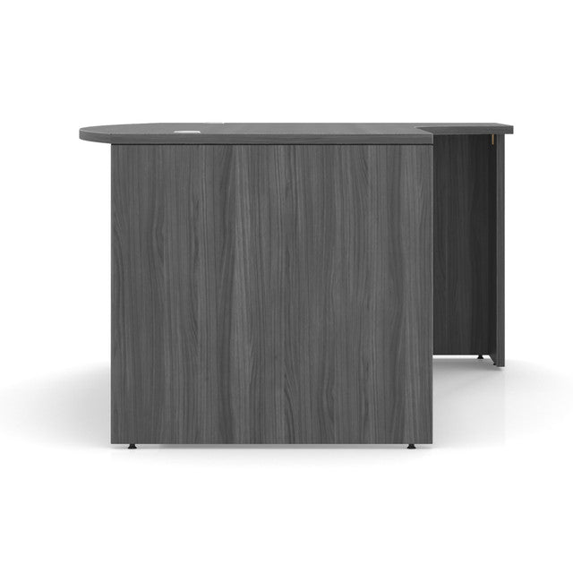 OS Laminate Bow Front Desk Shell with Right Corner Extension