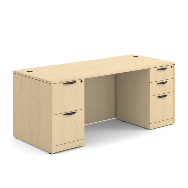 OS Laminate Double Full Pedestal Desk - 71'' x 30''