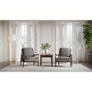 OS Mira Wood Arm Upholstered Lounge Chair