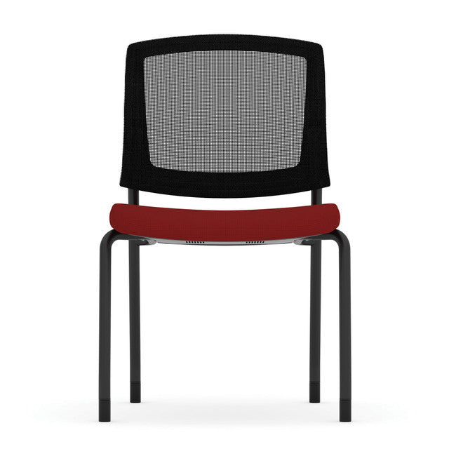 Parson Armless Micro Mesh Back Side Chair - Fabric Seat