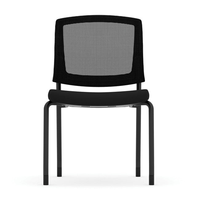 Parson Armless Micro Mesh Back Side Chair - Fabric Seat