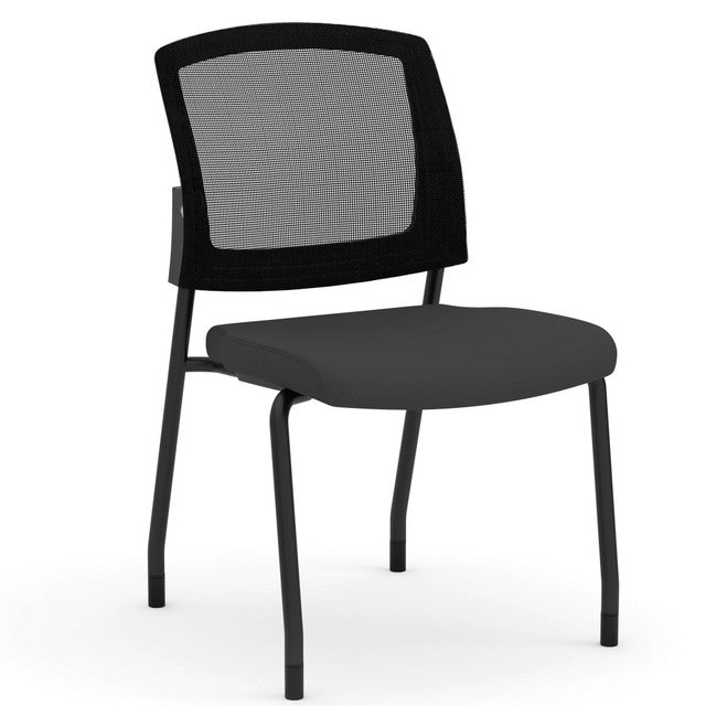 Parson Armless Micro Mesh Back Side Chair - Fabric Seat