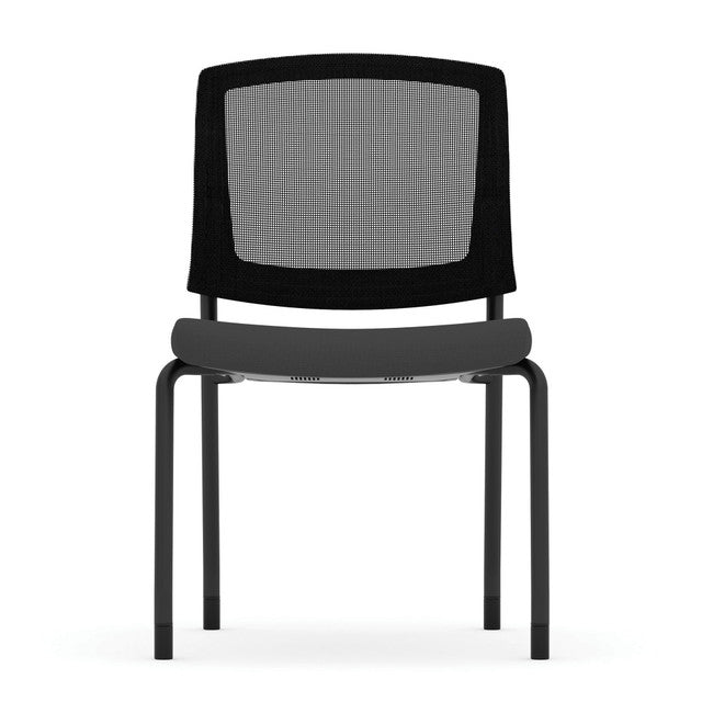 Parson Armless Micro Mesh Back Side Chair - Fabric Seat