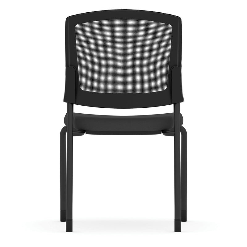 Parson Armless Micro Mesh Back Side Chair - Fabric Seat