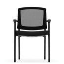 Parson Micro Mesh Back Side Chair with Arms - Antimicrobial Seat