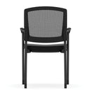 Parson Micro Mesh Back Side Chair with Arms - Antimicrobial Seat