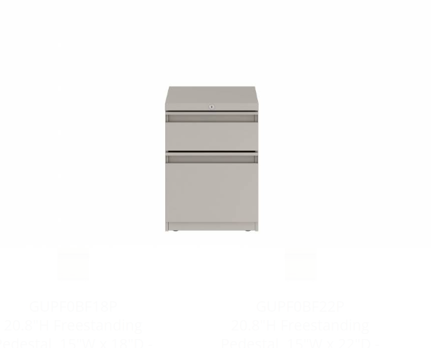 Prime™ 20.8"H Freestanding Pedestal, 15"W x 18"D - Box/File