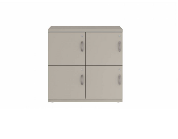 Prime™ 35.2"H Double Column Locker, Two Rows, 36"W x 18"D, Flat Metal Doors - Left Opening