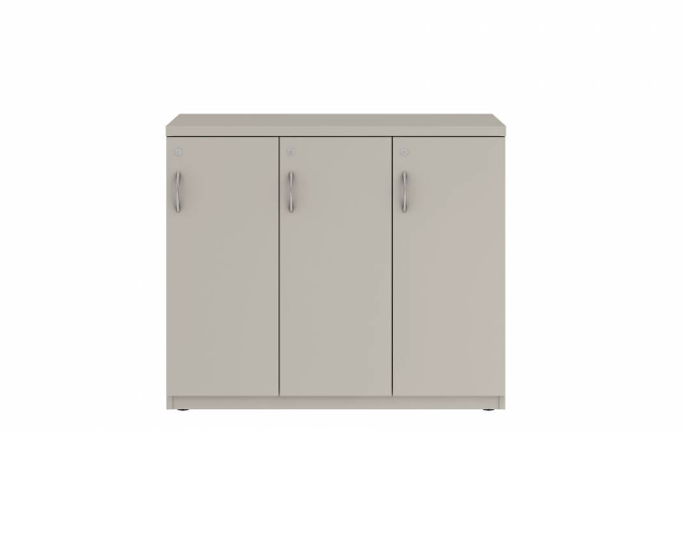 Prime™ 35.2"H Triple Column Locker, One Row, 42"W x 18"D, Flat Metal Doors - Right Opening