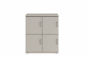 Prime™ 35.2"H Double Column Locker, Two Rows, 30"W x 18"D, Flat Metal Doors - Left Opening