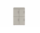 Prime™ 35.2"H Double Column Locker, Two Rows, 24"W x 18"D, Flat Metal Doors - Left Opening