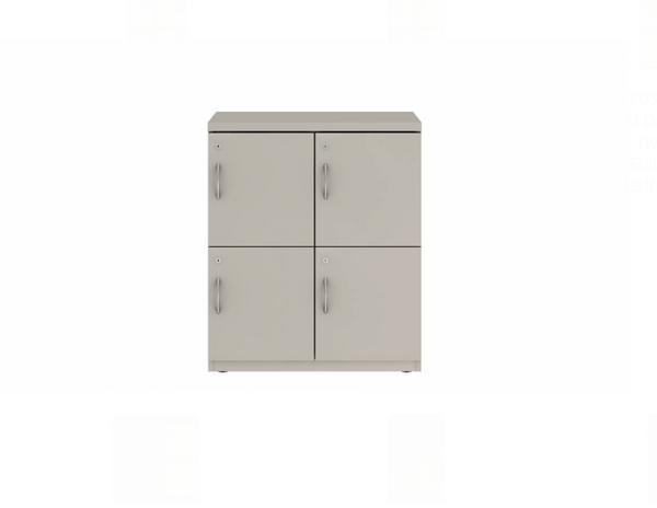 Prime™ 35.2"H Double Column Locker, Two Rows, 30"W x 18"D, Flat Metal Doors - Right Opening
