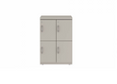 Prime™ 35.2"H Double Column Locker, Two Rows, 24"W x 18"D, Flat Metal Doors - Right Opening