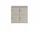 Prime™ 35.2"H Double Column Locker, Two Rows, 36"W x 18"D, Flat Metal Doors - Right Opening