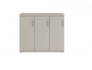 Prime™ 35.2"H Triple Column Locker, One Row, 42"W x 18"D, Flat Metal Doors - Left Opening