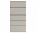 Prime™ 69.6"H Five Drawer Lateral File Cabinet, Posting Shelf, 36"W x 18"D - Two Receding, Three Fixed Front