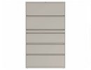 Prime™ 69.6"H Five Drawer Lateral File Cabinet, Posting Shelf, 42"W x 18"D - Two Receding, Three Fixed Front