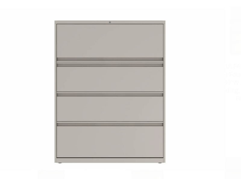 Prime™ 53.6"H Four Drawer Lateral File Cabinet, 42"W x 18"D - One Receding, Three Fixed Front