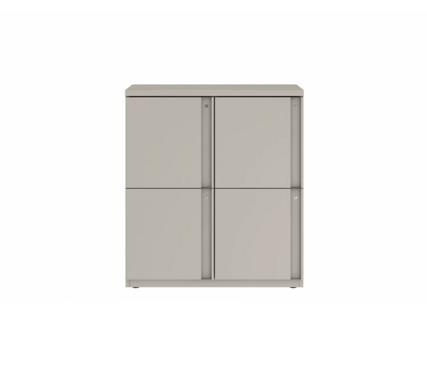 Prime™ 40"H Double Column Locker, Two Rows, 36"W x 18"D, Full Pull Doors - Left Opening