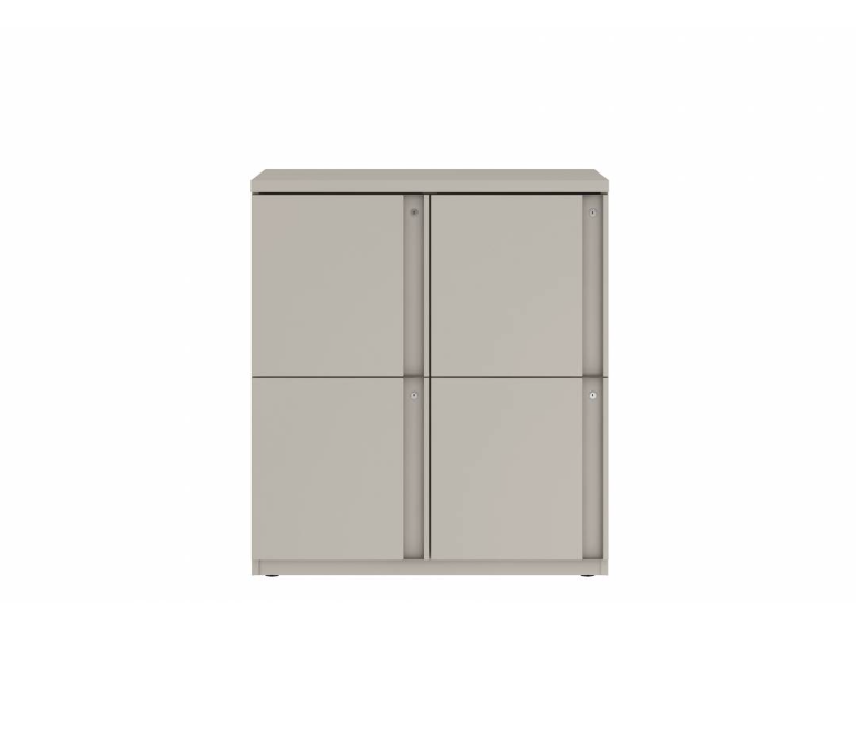 Prime™ 40"H Double Column Locker, Two Rows, 36"W x 18"D, Full Pull Doors - Left Opening