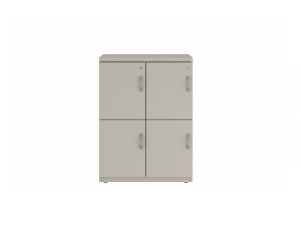 Prime™ 40"H Double Column Locker, Two Rows, 30"W x 18"D, Flat Metal Doors - Left Opening