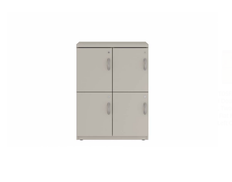 Prime™ 40"H Double Column Locker, Two Rows, 30"W x 18"D, Flat Metal Doors - Left Opening