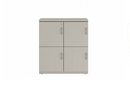 Prime™ 40"H Double Column Locker, Two Rows, 36"W x 18"D, Flat Metal Doors - Left Opening