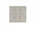 Prime™ 40"H Triple Column Locker, Two Rows, 42"W x 18"D, Flat Metal Doors - Left Opening
