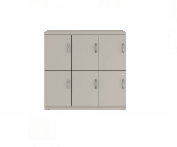 Prime™ 40"H Triple Column Locker, Two Rows, 42"W x 18"D, Flat Metal Doors - Left Opening