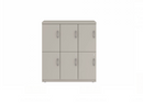 Prime™ 40"H Triple Column Locker, Two Rows, 36"W x 18"D, Flat Metal Doors - Left Opening